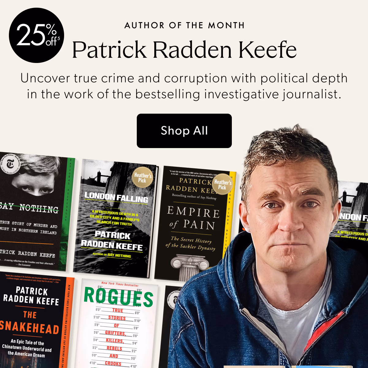 AUTHOR OF THE MONTH Patrick Radden Keefe