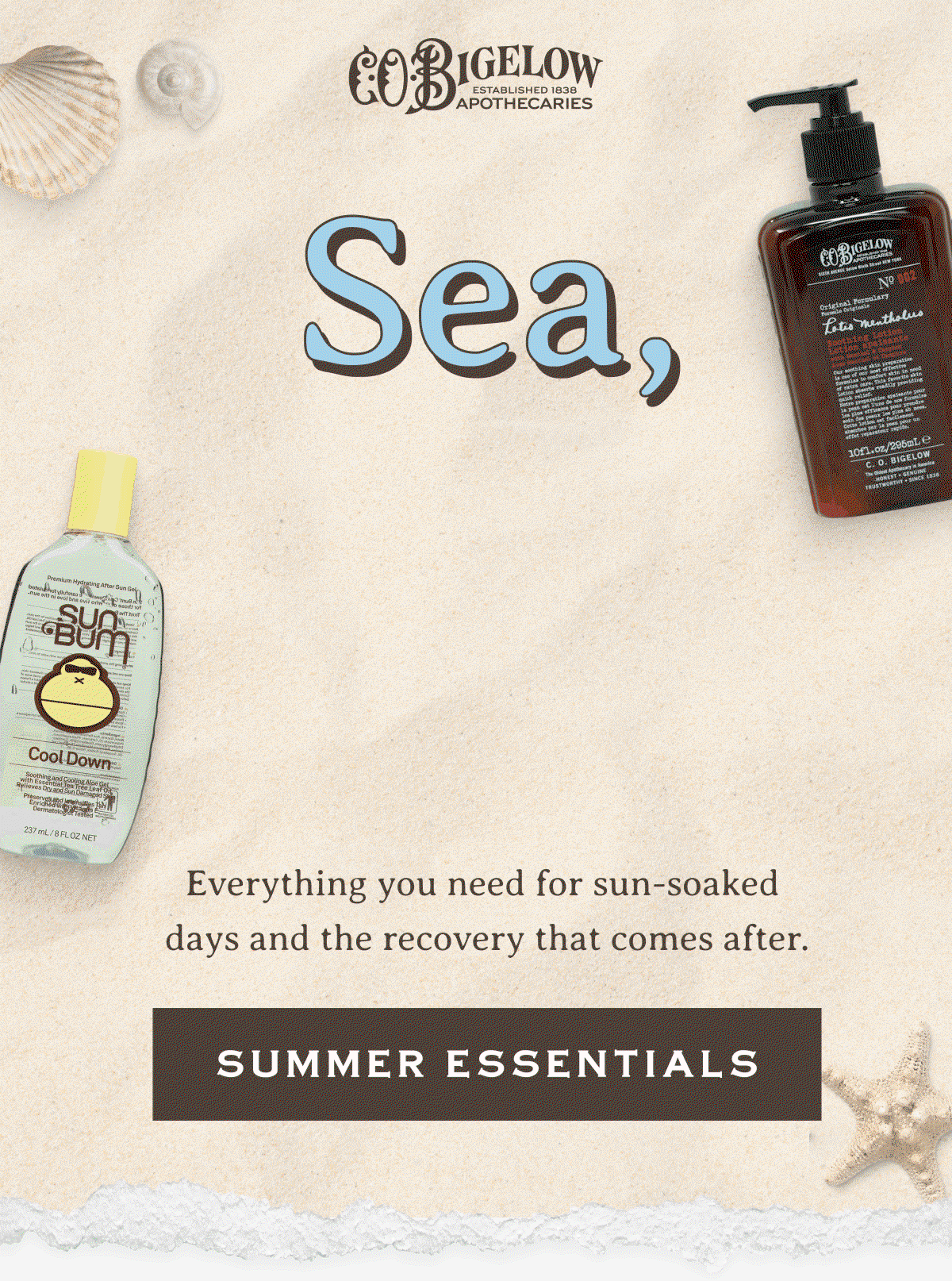 Sea, Sun, Sand | Everything you need for sun-soaked days and the recovery that comes after. | SUMMER ESSENTIALS