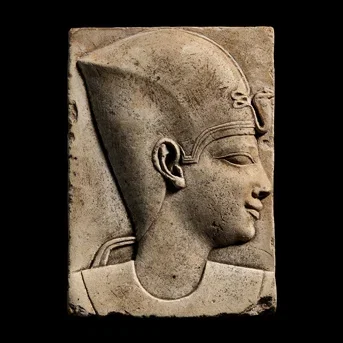 An Egyptian Limestone Double-Sided Sculptor's Model