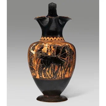 An Attic Black-Figured Trefoil Oinochoe