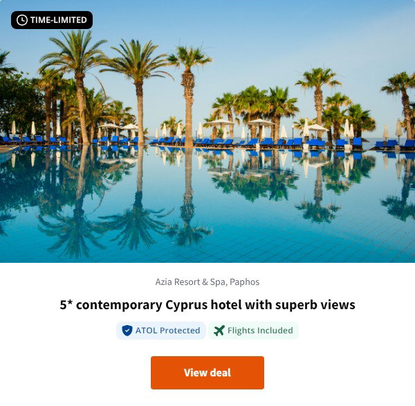 5* contemporary Cyprus hotel with superb views