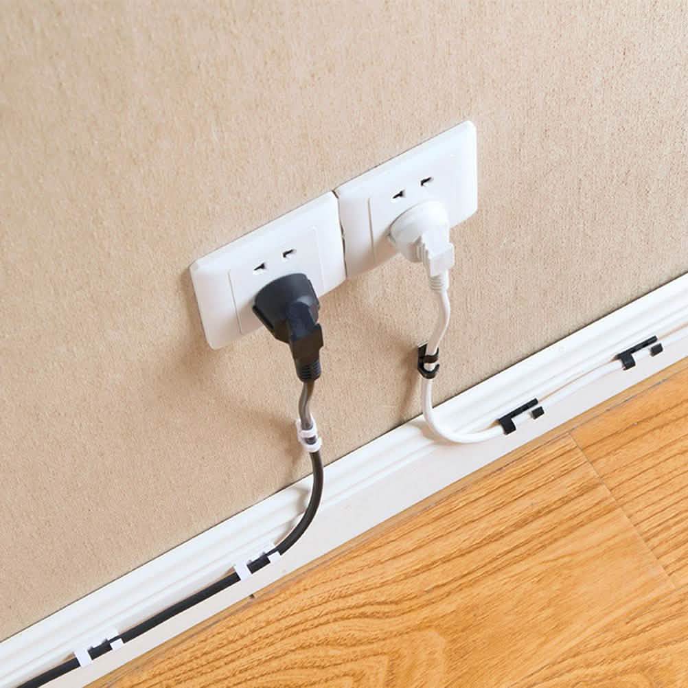 Image of Self-Adhesive Wire Organizer Line Cable Plastic Clips