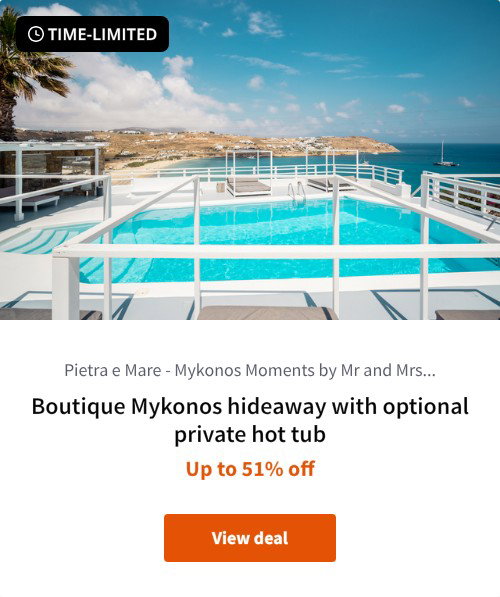 Boutique Mykonos hideaway with optional private hot tub