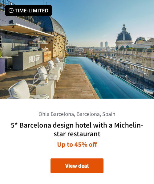 5* Barcelona design hotel with a Michelin-star restaurant