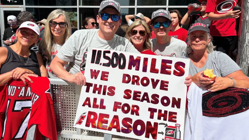 Hurricanes fans cheer on Stanley Cup champions at parade. Click here to read the article on NHL.com.