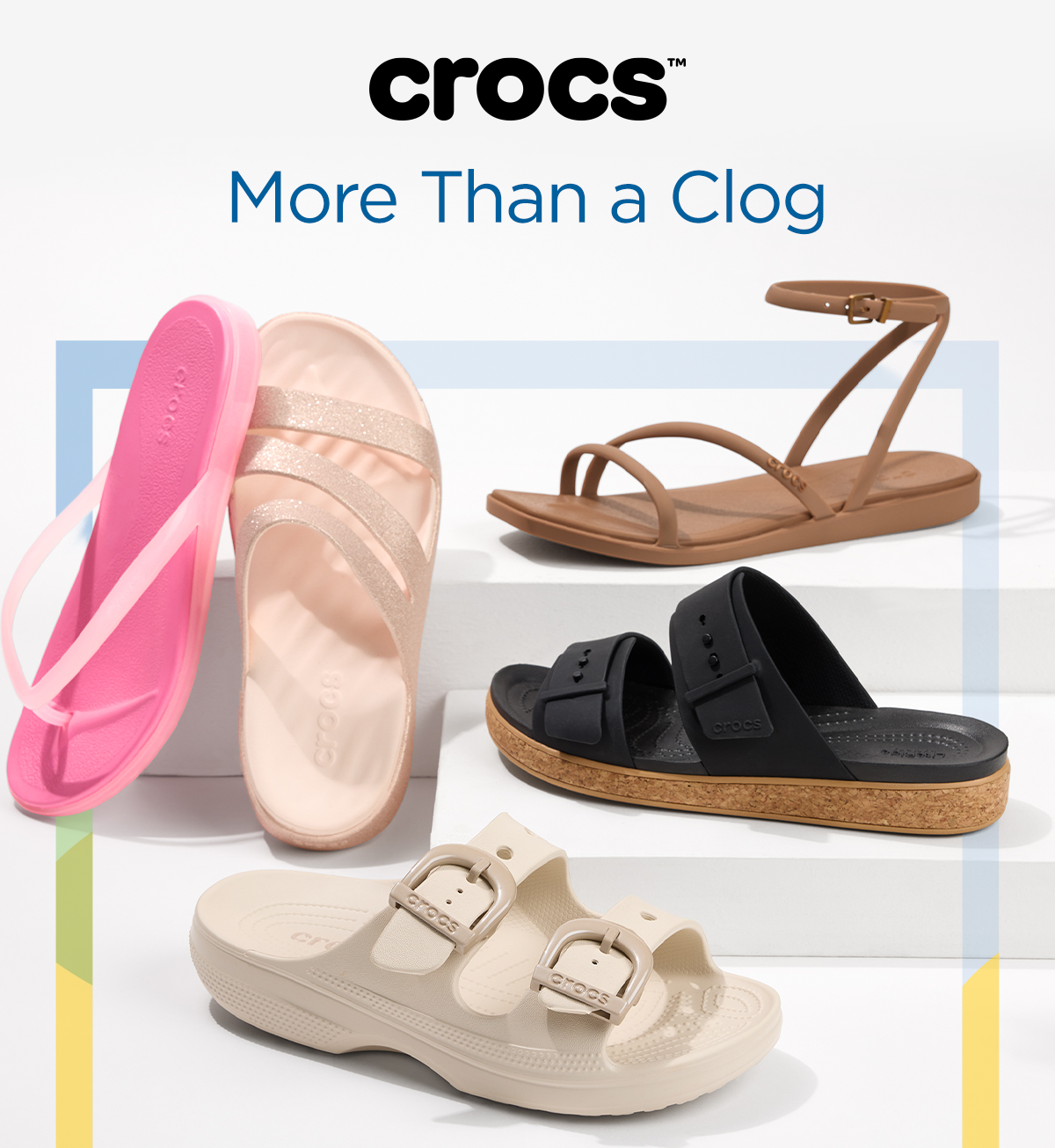 Crocs | More Than a Clog | Display of Various Crocs Clogs and Sandal Styles
