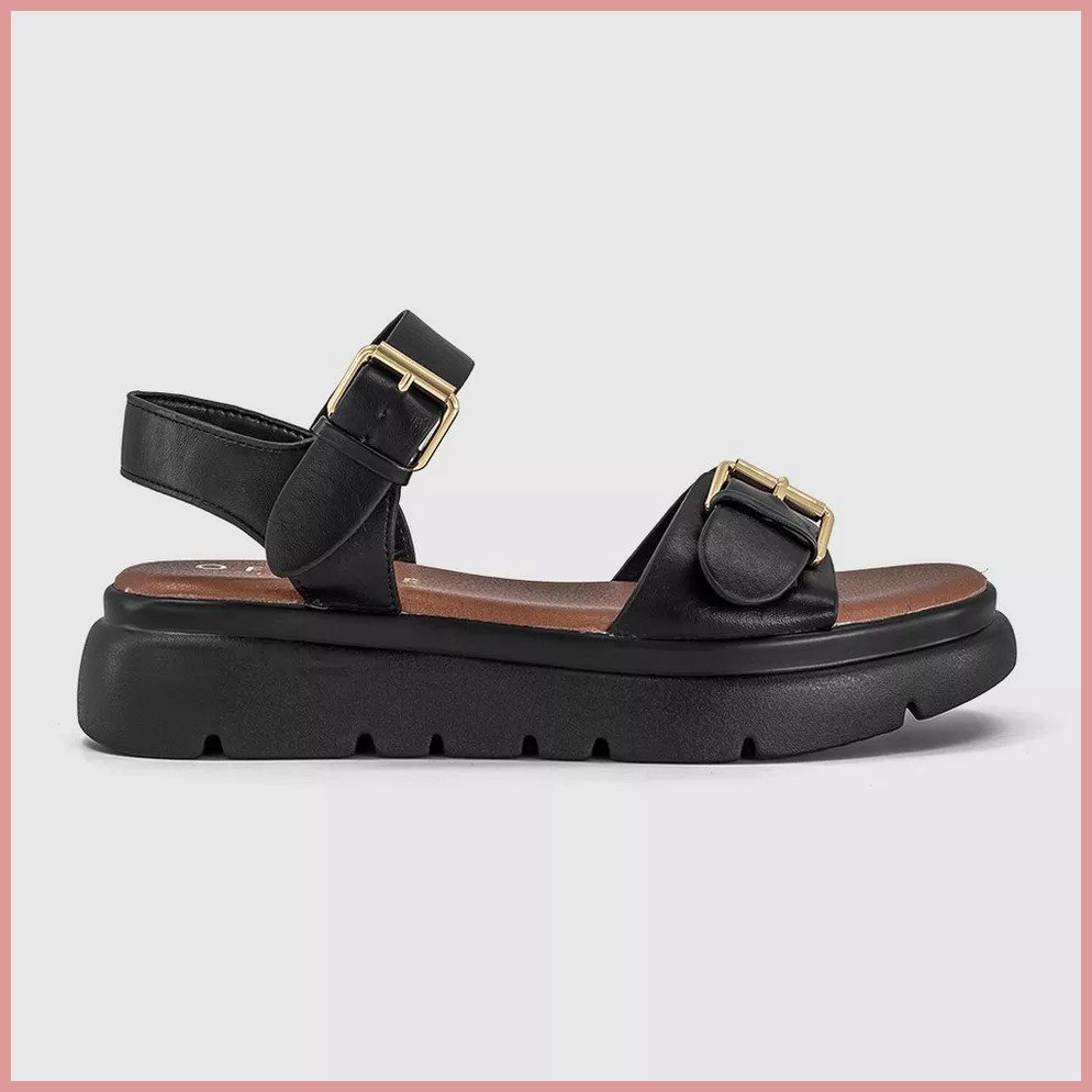 OFFICE Sage Buckle Detail Platform Sandals