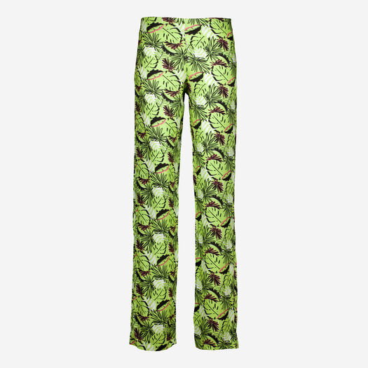 Green Palm Leaf Trousers