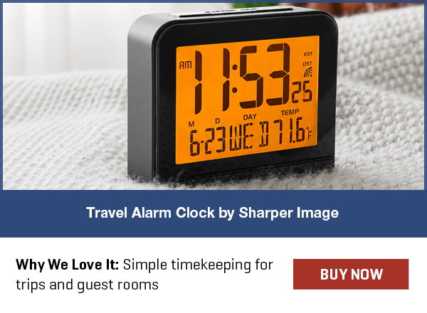 Travel Alarm Clock by Sharper Image