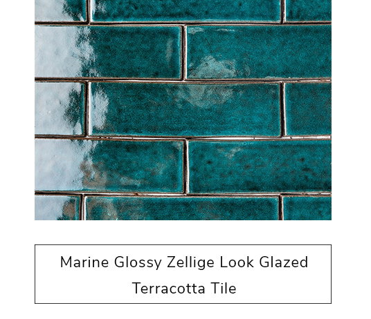 Marine Glossy Zellige Look
