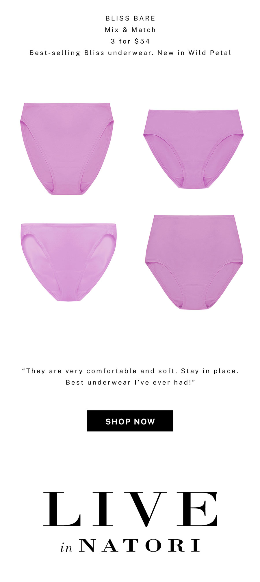 Wear it with Bliss Bare Underwear