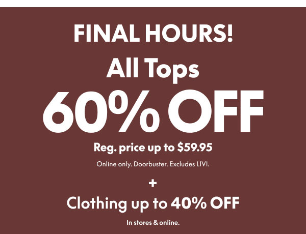 Tops 60% Off