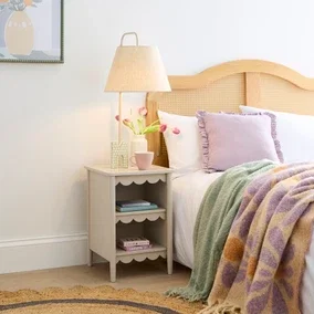 Remi Scalloped Adjustable Bedside Floor Lamp
