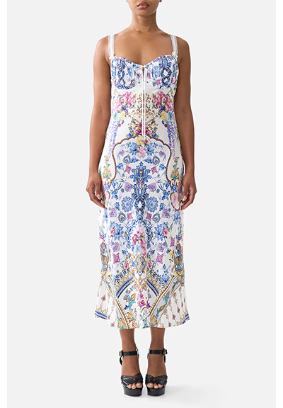 GATHERED BODICE BIAS DRESS | ALL ABOUT THAT LACE