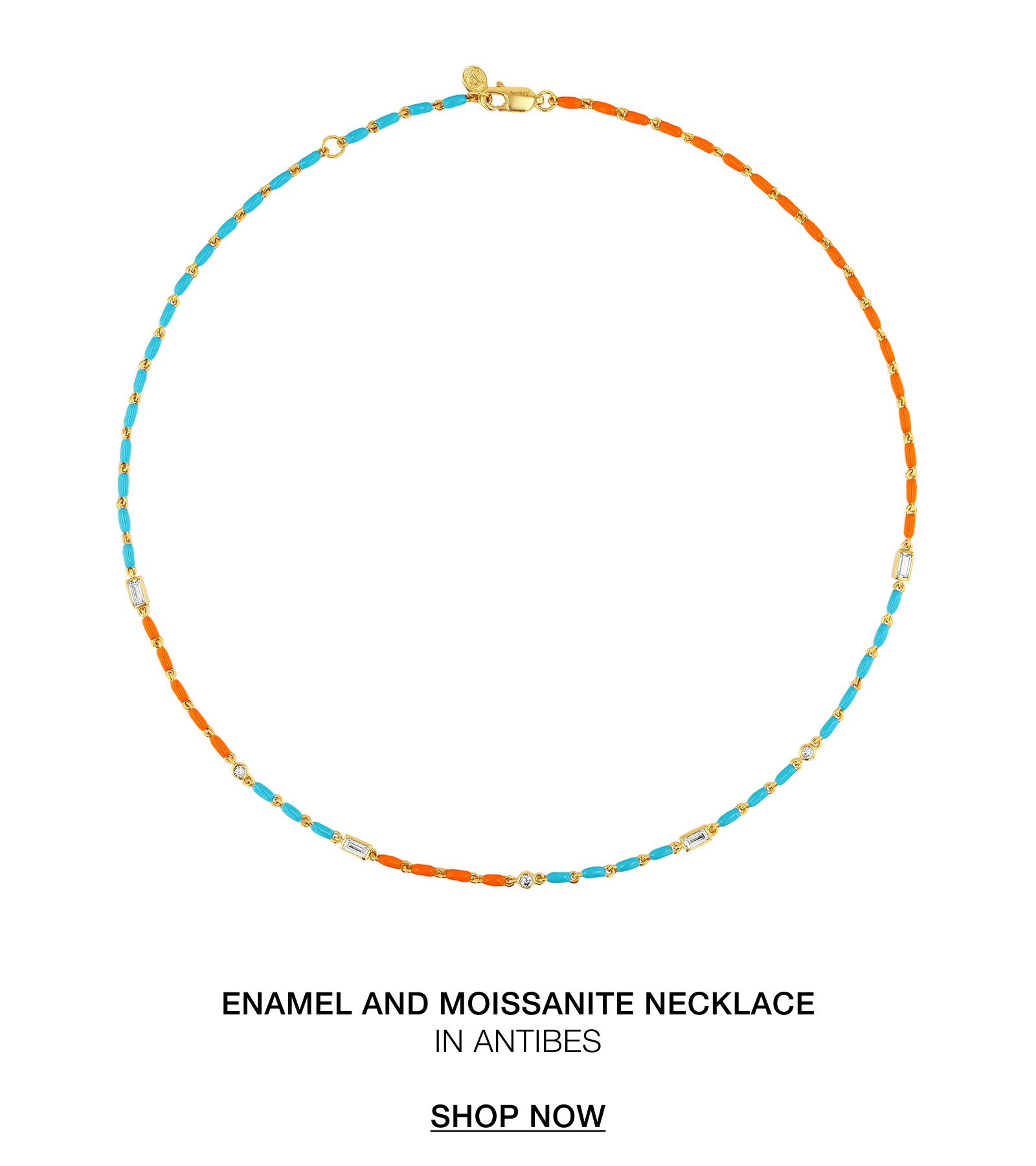 ENAMEL AND MOISSANITE NECKLACE IN ANTIBES  SHOP NOW