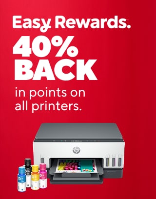 easy DEAL DAYS
$37.99 TRU RED multipurpose paper, 10-ream case, with your in-store purchase of $150 or more
$38.99 K-Cup pods, 80-96/pk
40% back in points on all printers