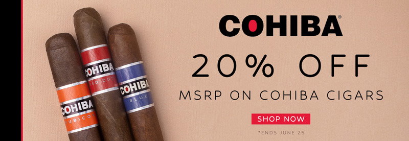 20% Off MSRP on Cohiba Cigars
