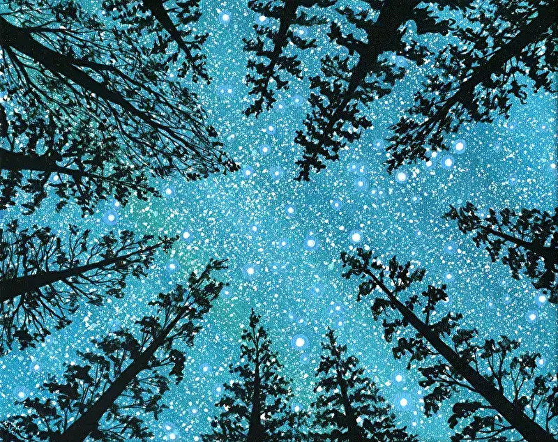 Listen to Him, the Same Way You Listen to the Movement of Trees by FASO Member Jasmine Star, 8 x 10, Acrylic. Learn More