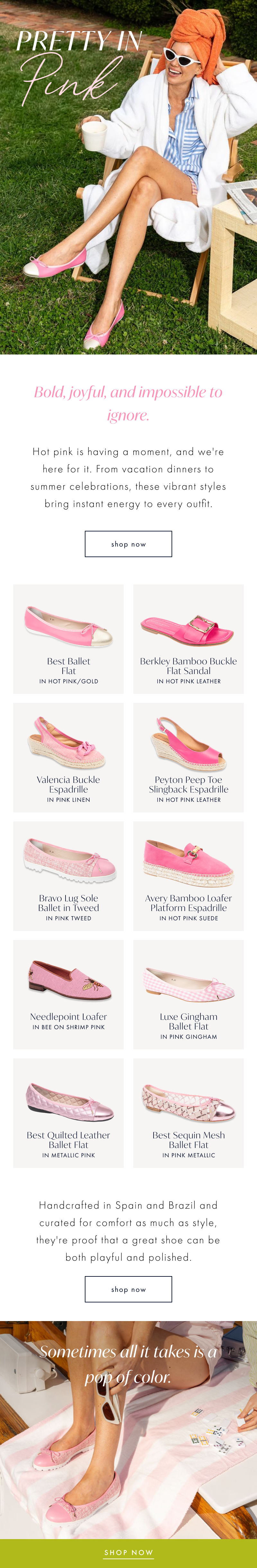 Pretty in Pink. Bold, joyful, and impossible to ignore.  Hot pink is having a moment, and we're here for it. From vacation dinners to summer celebrations, these vibrant styles bring instant energy to every outfit. Shop Now