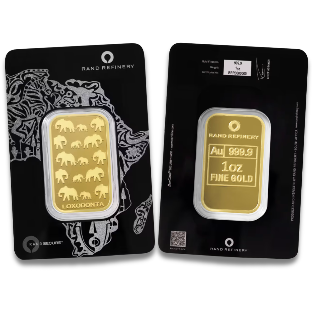1 oz Rand Refinery Gold Bar (New w/ Black Assay)