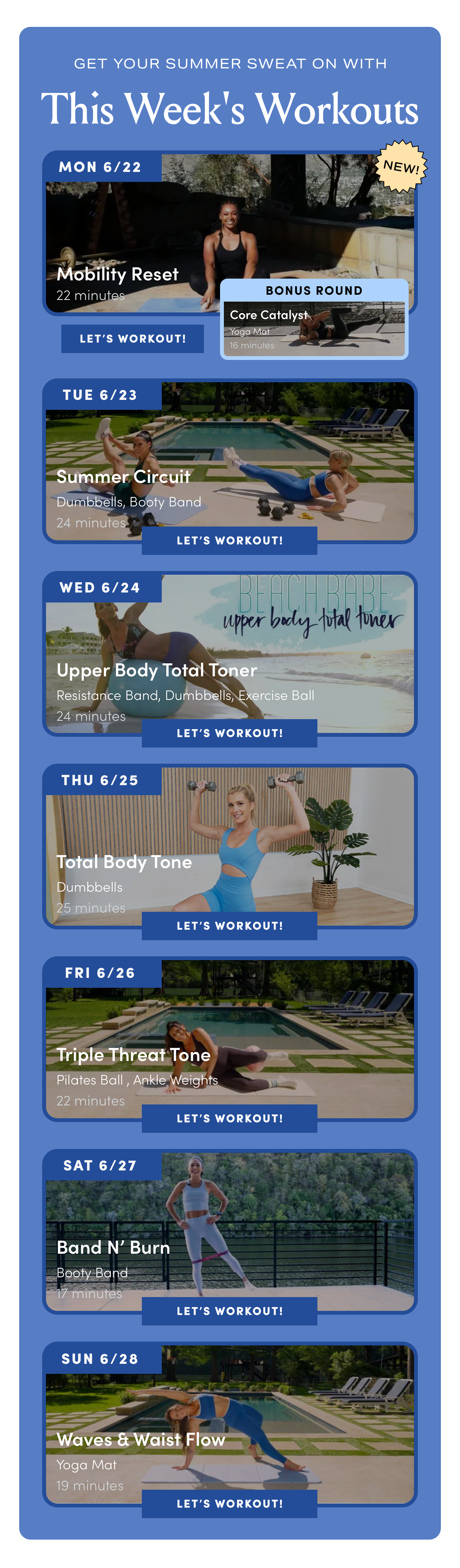 This Week's Workouts