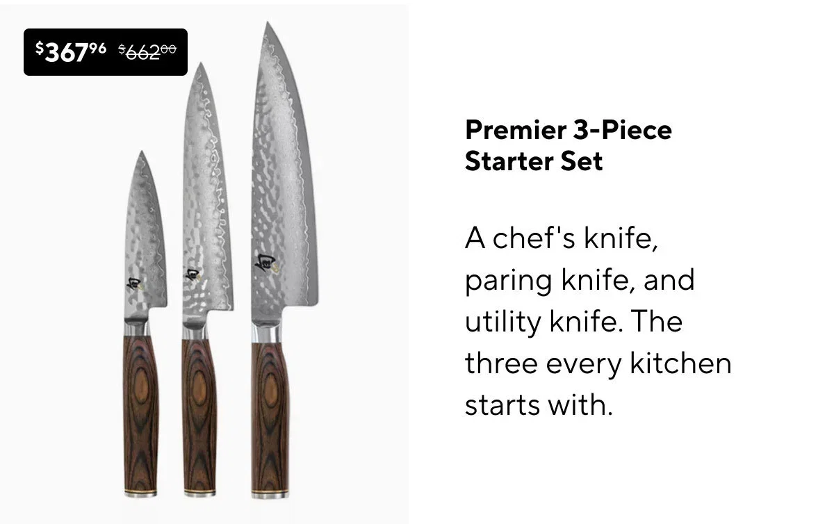 Shun Premier 3-Piece Starter Set
