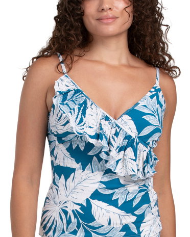 Surplice Tankini Top For Women, Nylon
