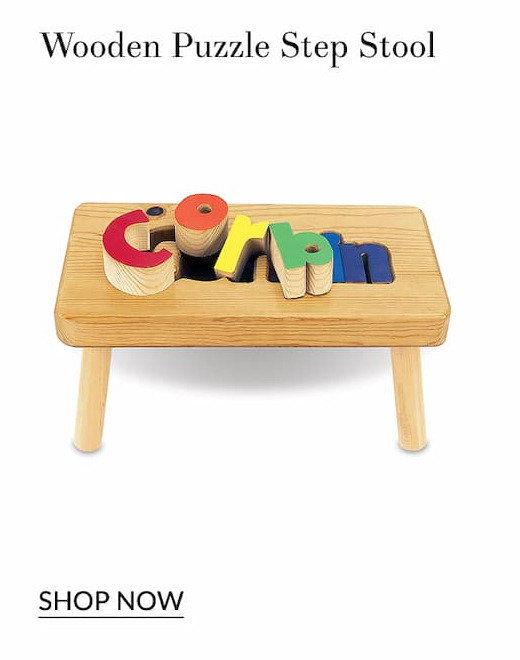 Wooden Puzzle Step Stool