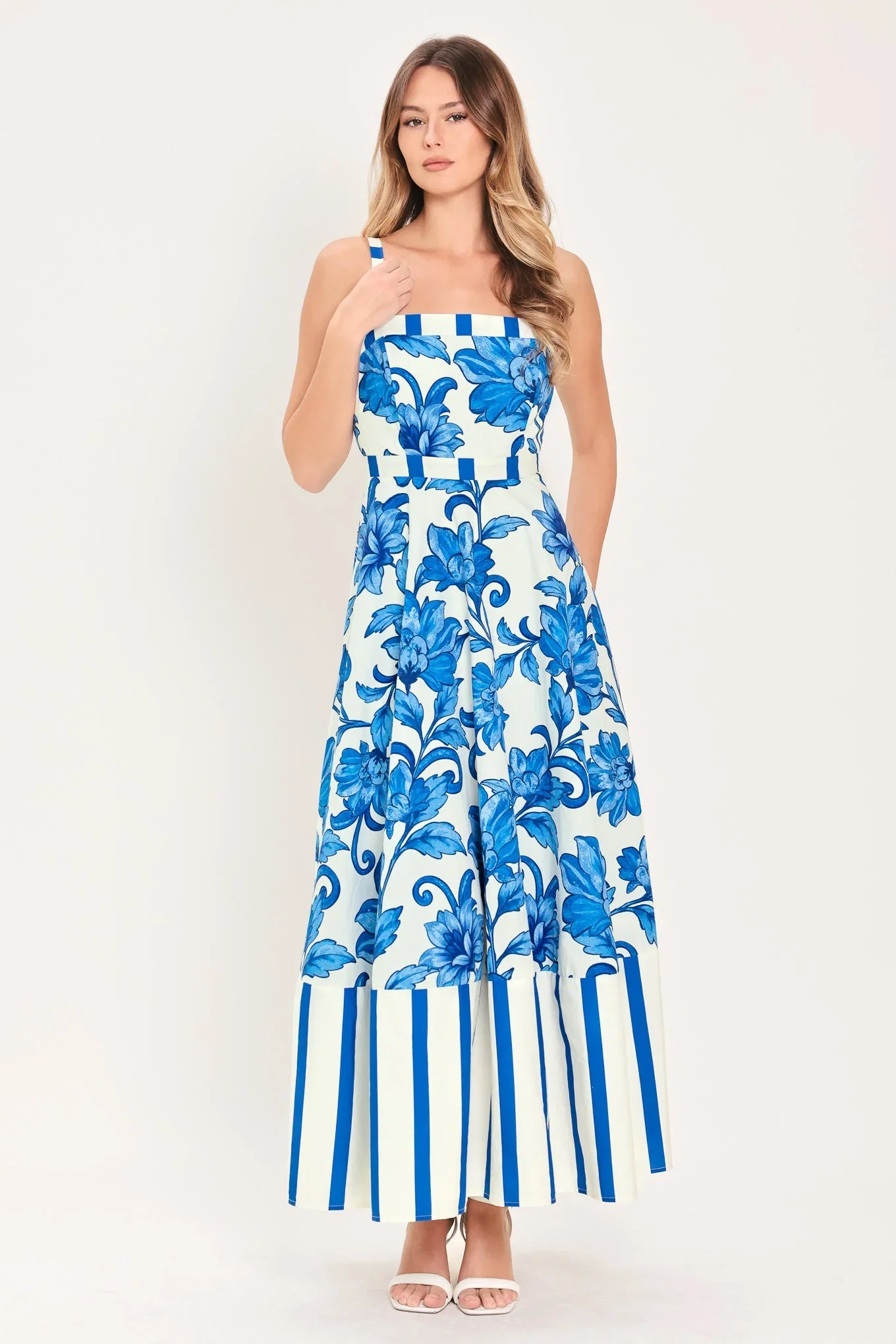 Image of Capri Garden Woven Midi Dress