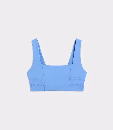 Signature Square Neck Sports Bra Blue