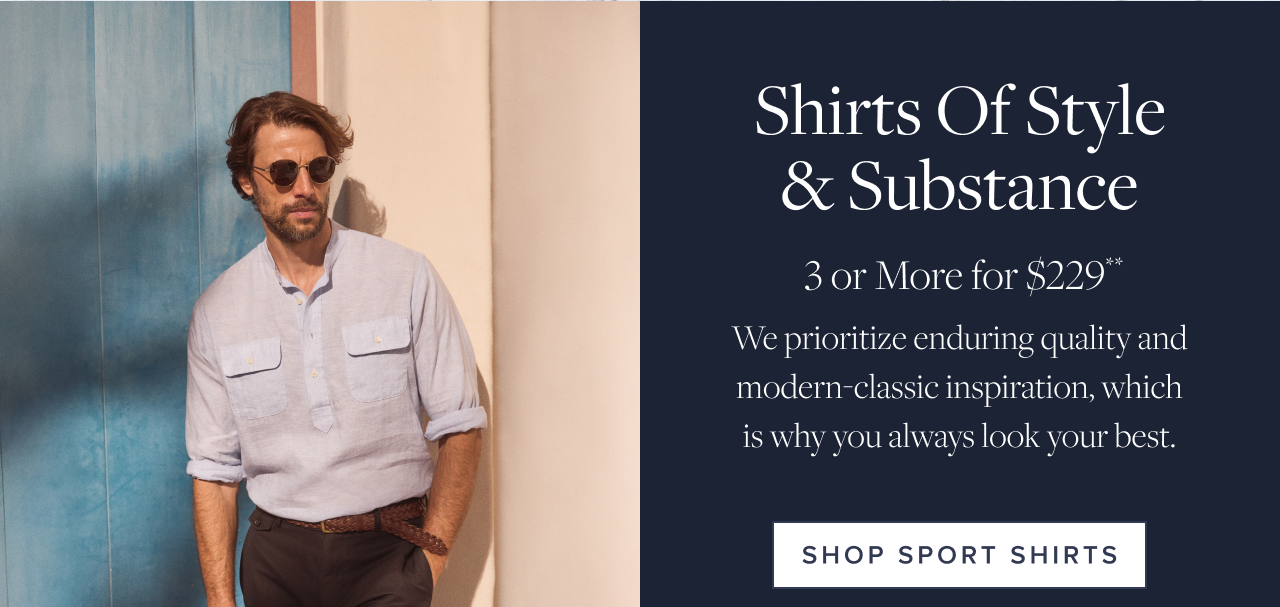 Shirts of Style and Substance Shop Sport Shirts