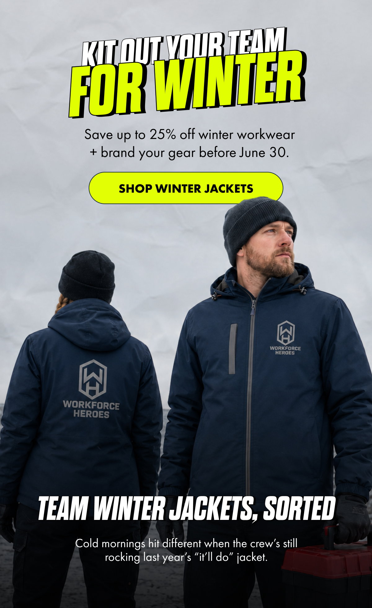 KIT OUT YOUR TEAM FOR WINTER | SHOP WINTER JACKETS 