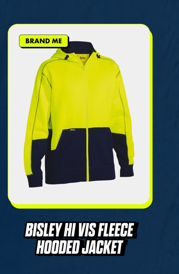 Bisley Hi Vis Fleece Hooded Jacket
