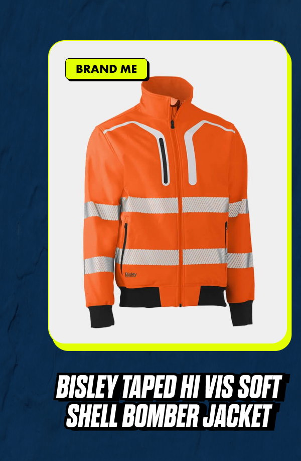 Bisley Taped Hi Vis Soft Shell Bomber Jacket