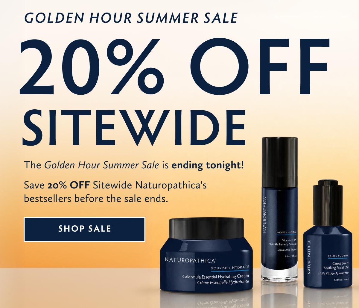 Golden Hour Summer Sale 20% OFF SITEWIDE
