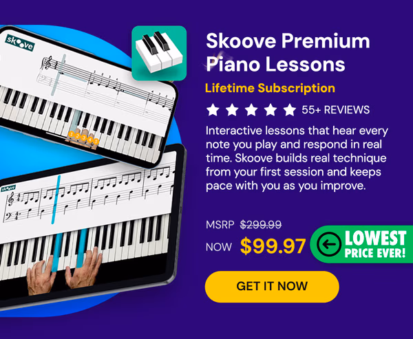 Skoove Premium Piano Lessons: Lifetime Subscription