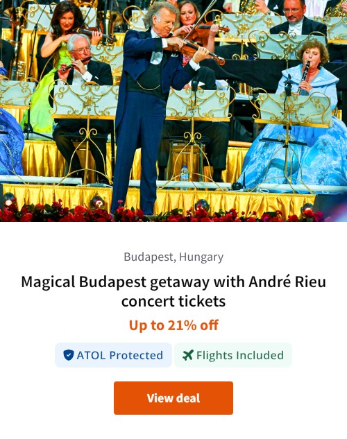 Magical Budapest getaway with André Rieu concert tickets