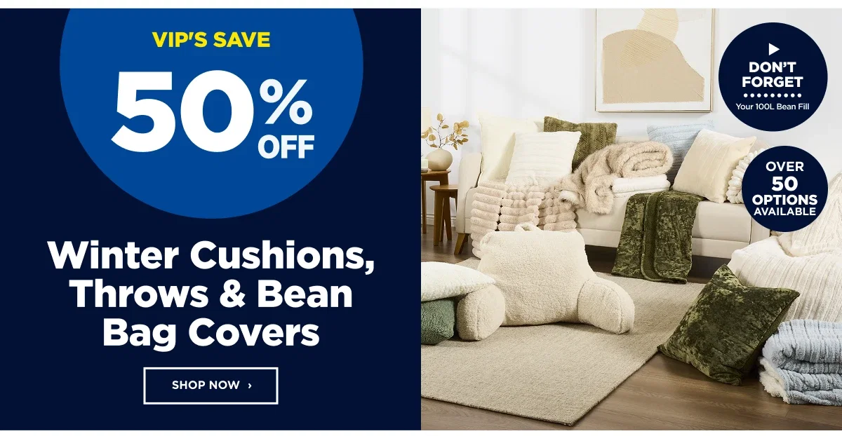 Winter Cushions, Throws & Bean Bag Covers