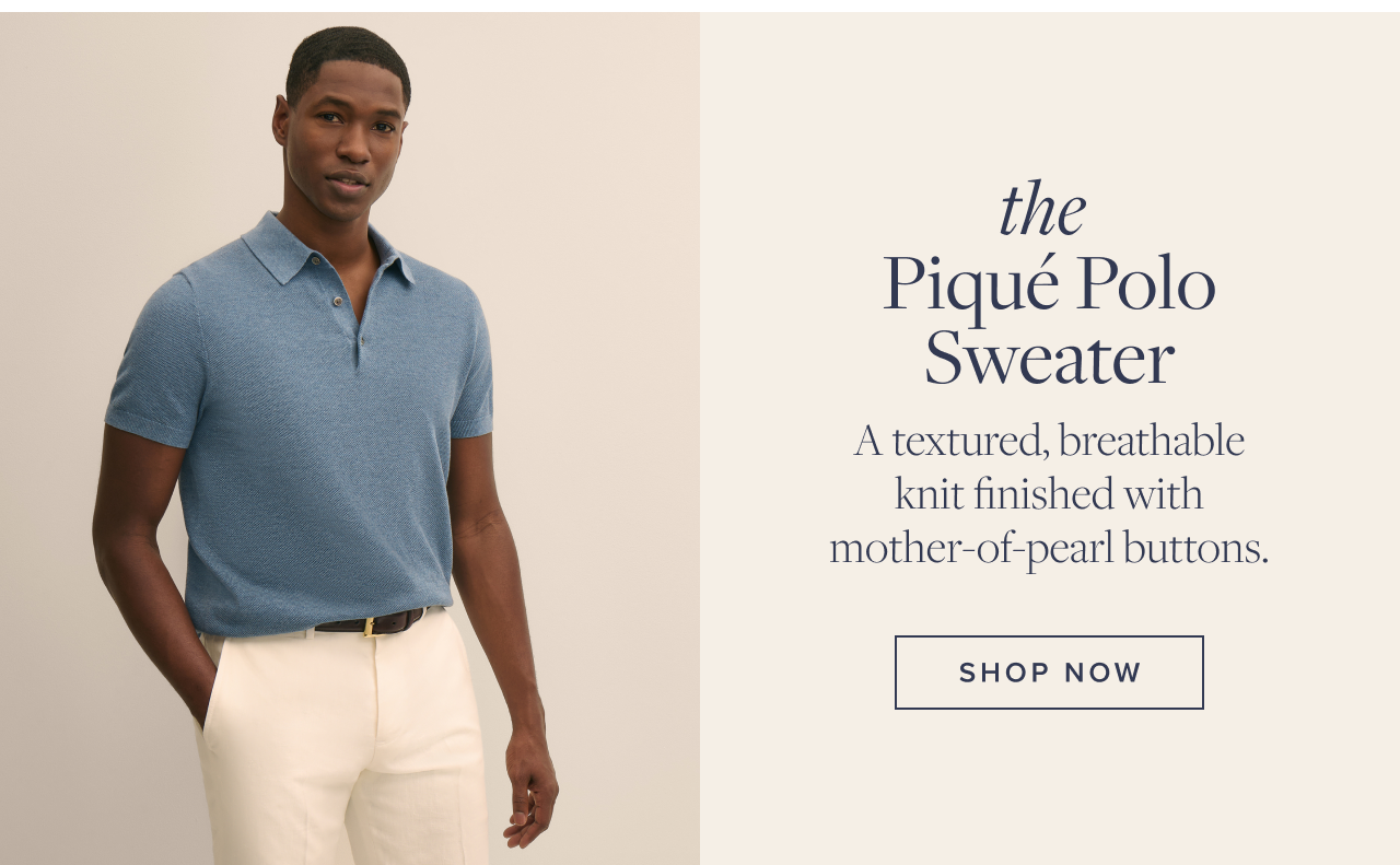 the Pique Polo Sweater Shop Now