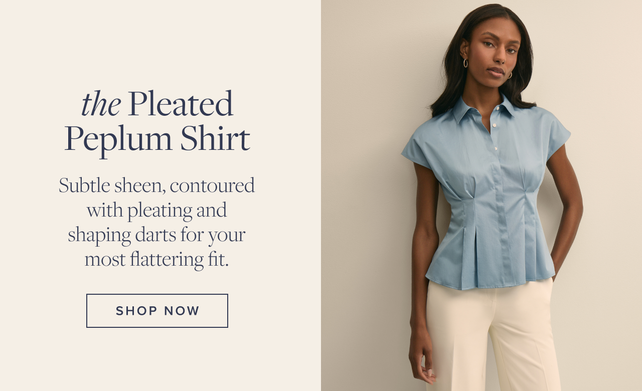 the Pleated Peplum Shirt Shop Now