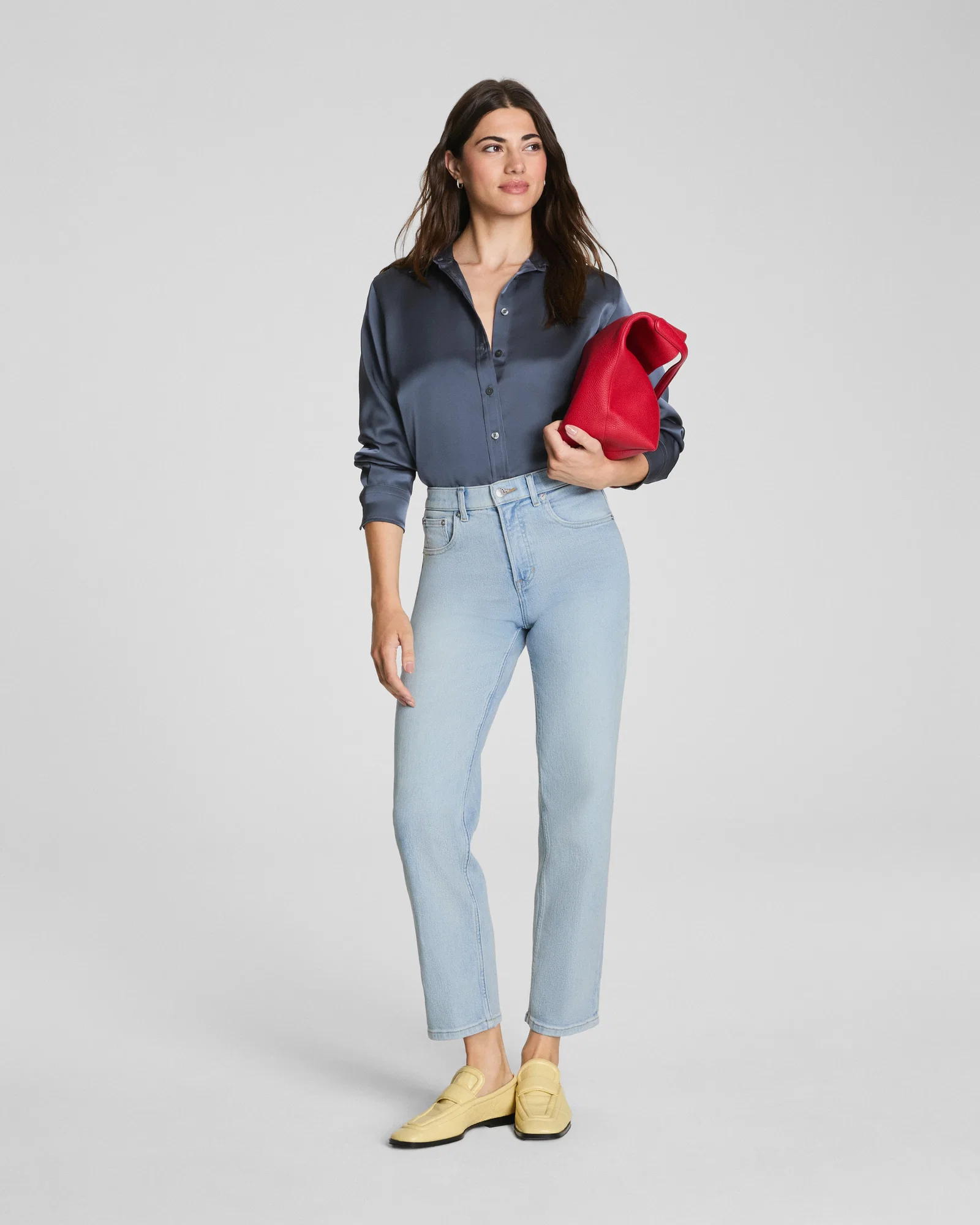 Image of Spanx Women's SPANXshape® Authentic 360 90s Straight Leg Jeans, Vintage Coastline