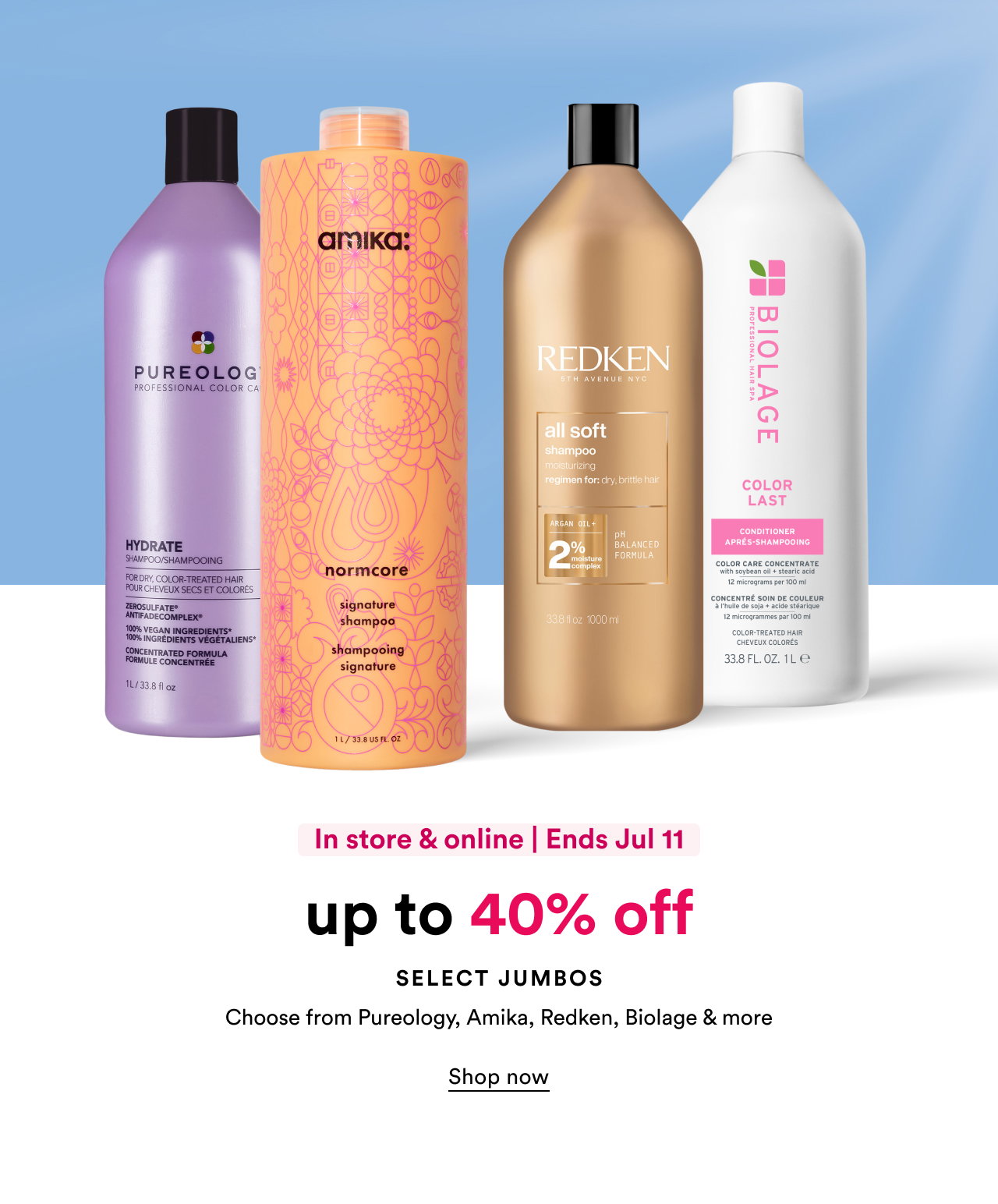 Up to 40% off | Select jumbos