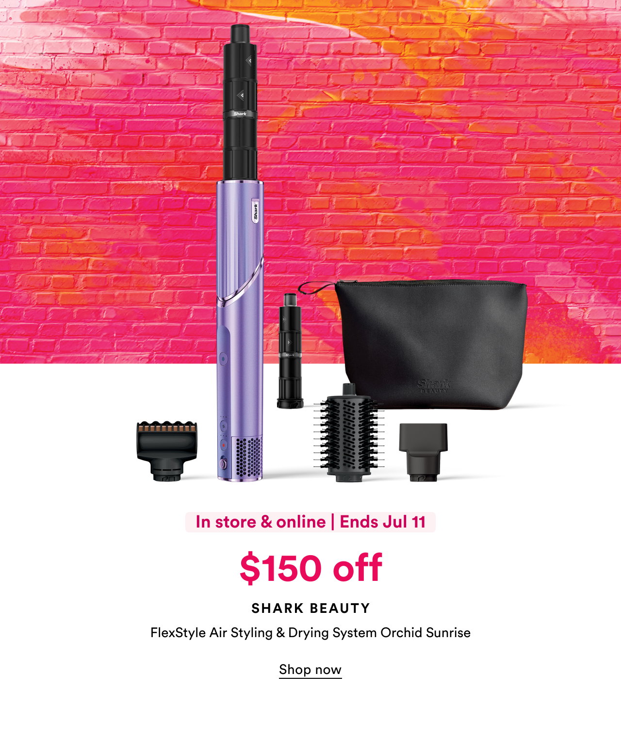 $150 off | Shark Beauty | FlexStyle Air Styling & Drying System Orchid Sunrise