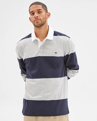 Australian Cotton blend long sleeve rugby polo top