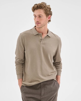 Australian Cotton blend boucle polo top