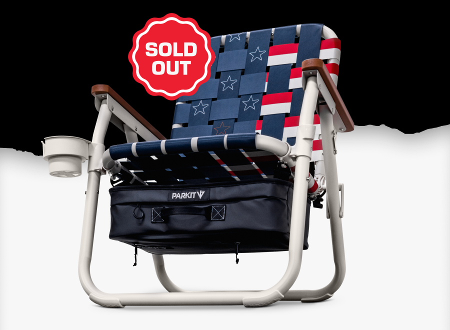 VOYAGER OLD GLORY For the all-day setup. Backyard BBQs, lake days, and parking yourself right where the action is. Built-in cooler, easy carry straps, and made to move when the party does.