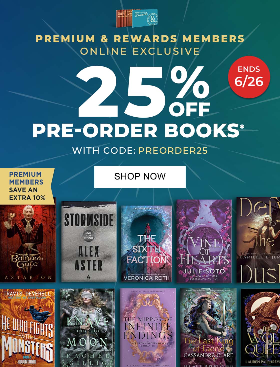 ONLINE EXCLUSIVE: PREMIUM & REWARD MEMBERS ONLY | 25% OFF PRE-ORDER BOOKS* WITH CODE: PREORDER25 - SHOP NOW [PREMIUM MEMBERS SAVE AN EXTRA 10%] [ENDS 6/26]*Online only. See page for details.