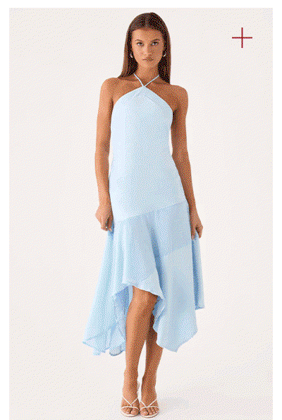 Jinli Midi Dress — Blue