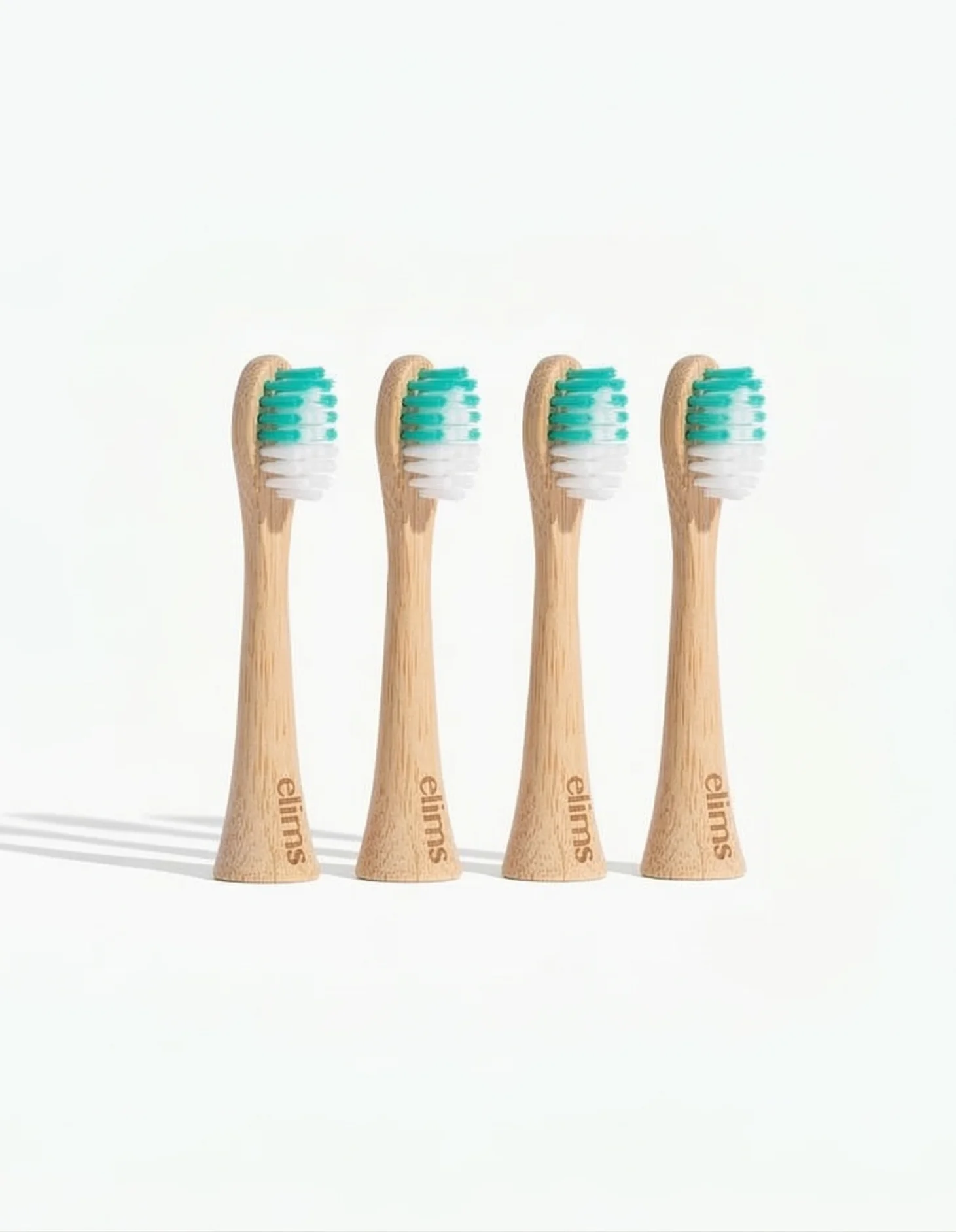 Bamboo Electric Toothbrush Replacement Heads (4-Pack, Aqua) – Compatible with Sonicare