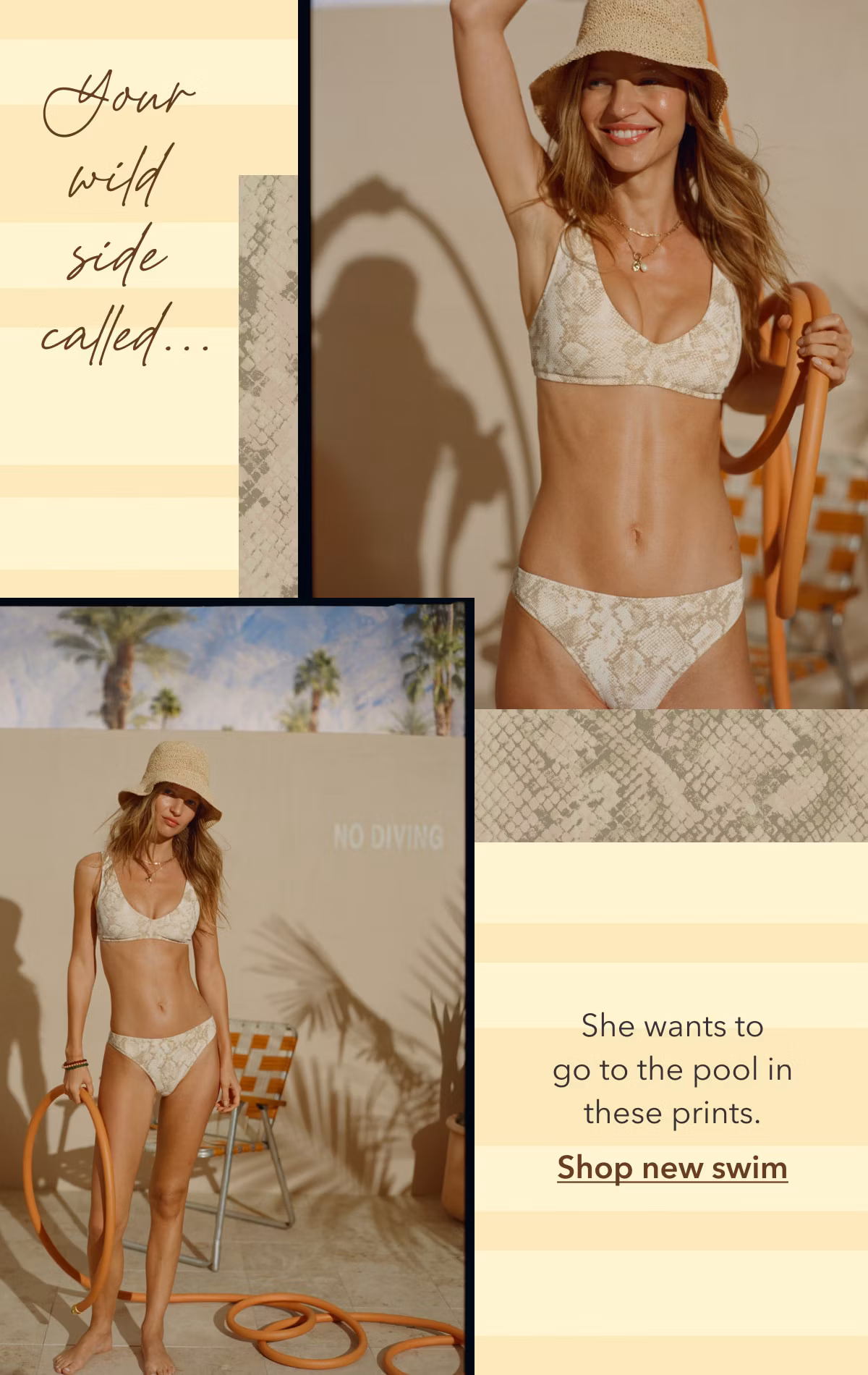 Your wild side called... She wants to go to the pool in these prints. Shop new swim